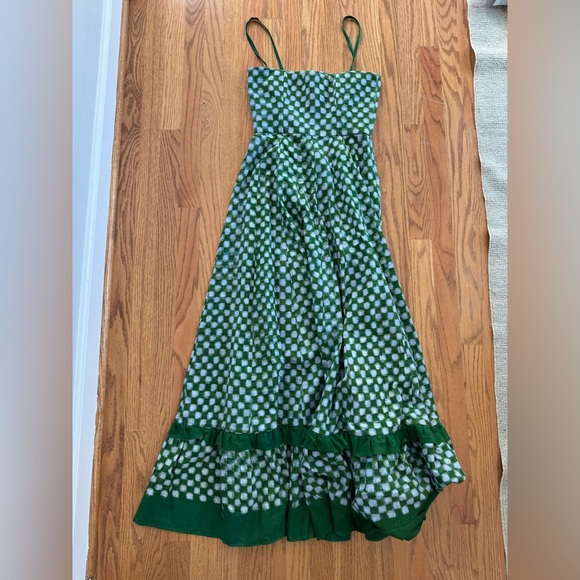 De Castro size small NWT Green Checkered Women's Dress - Picture 4 of 7